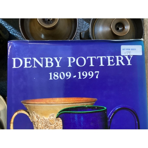 159 - Large collection of Denby Arabesque Dinner ware, approx 170 pieces, together with Book Denby Pottery... 