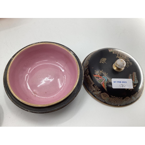 170 - Collection of Wedgwood items together with a Carlton Ware lidded bowl and an Oriental style biscuit ... 