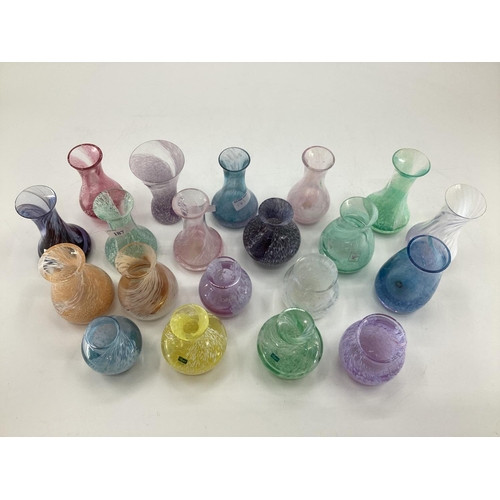 187 - A large collection of Caithness small glass vases, 20 items approx 12cmH