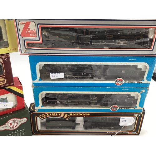 238 - A collection of 00 gauge model locomotives, Hornby Airfix, Palitoy Lima (9)