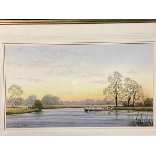 399 - Stephen Foster, British C20th, a pair of watercolour on paper, of river scenes, in gilt glazed frame... 