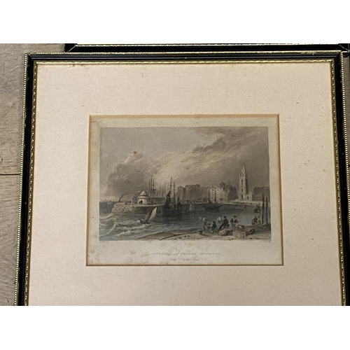 428 - Large quantity of framed and glazed architectural prints, harbour, shipping, factory scenes, many of... 