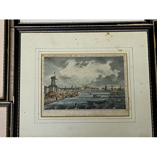 428 - Large quantity of framed and glazed architectural prints, harbour, shipping, factory scenes, many of... 