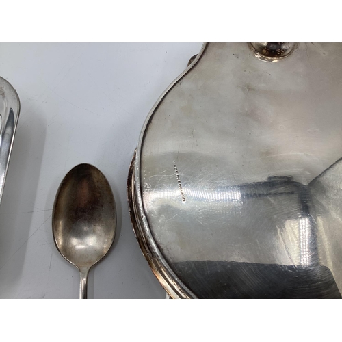 43 - A large collection of silver plated wares to include a pierced galleried tray