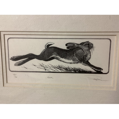 440 - Collection of Woodcut prints, together with some black and white etching prints of fox and hare, som... 