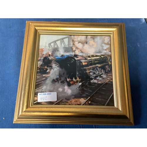 442 - Collection of Railway related original pictures and prints, to include Frederick Taylor oil on board... 