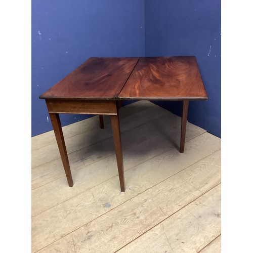 503 - Fold over side table with tapered legs