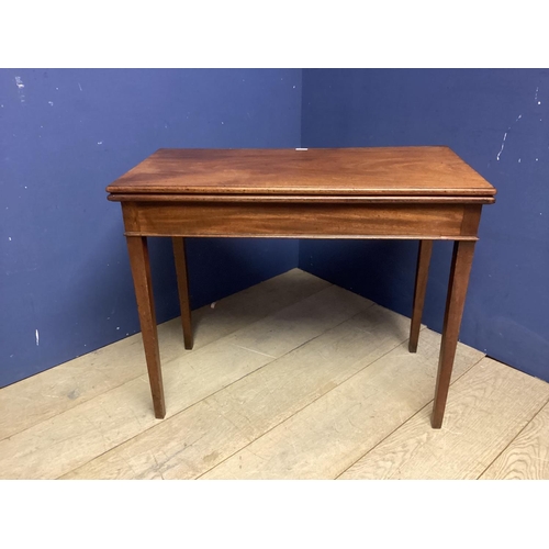 503 - Fold over side table with tapered legs