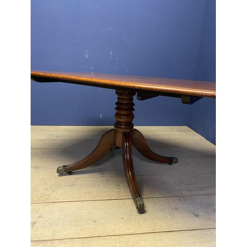 504 - A mahogany tilt top rectangular small occasional/breakfast table, Top is 130-88cm 69cmH