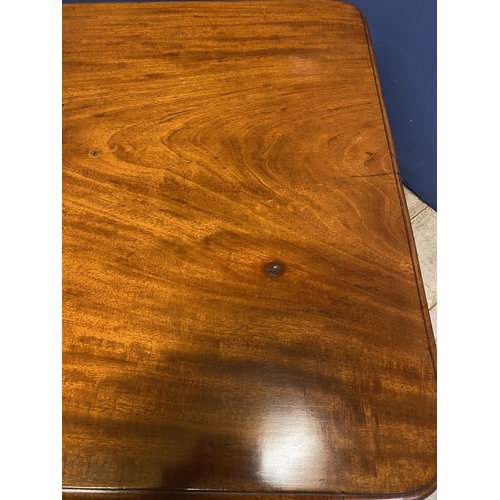 504 - A mahogany tilt top rectangular small occasional/breakfast table, Top is 130-88cm 69cmH