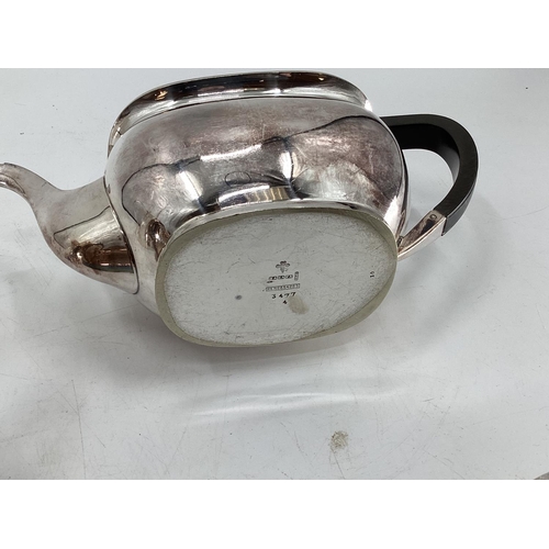 56 - A collection of electroplated wares, to include tea pots, jugs etc