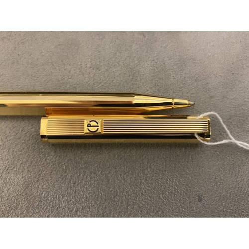 57 - A gold plated Dunhill ball point pen in original box