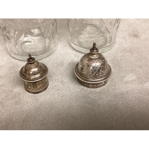 94 - A C19th silver and white metal cruet set, Birmingham 1852, 26cmH