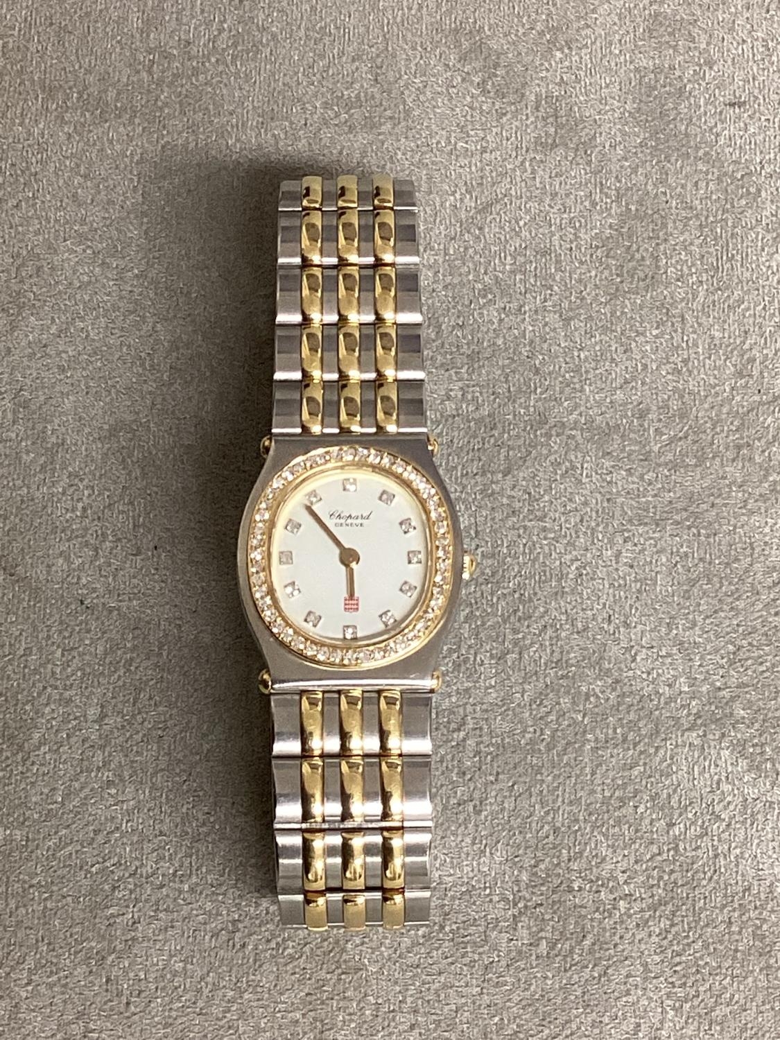 Chopard an unmarked yellow and white metal ladies Monte Carlo