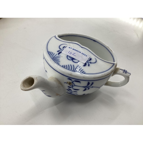 102 - Two stoneware items, flask marked Russells and Wrangham Ltd, Malton and The Cream Sep, and a blue an... 