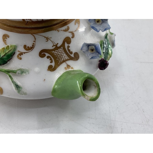 124 - Collection of C19th & C20th ceramics, a miniature Meissen style tea pot, a pair of Rockingham style ... 