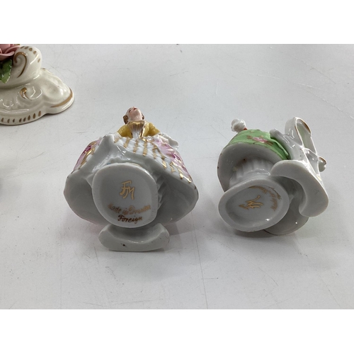 124 - Collection of C19th & C20th ceramics, a miniature Meissen style tea pot, a pair of Rockingham style ... 