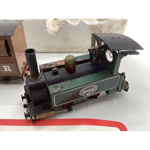 133 - Original vintage mamod live steam O guage boxed RS1 trainset and log loader set  in original but wor... 