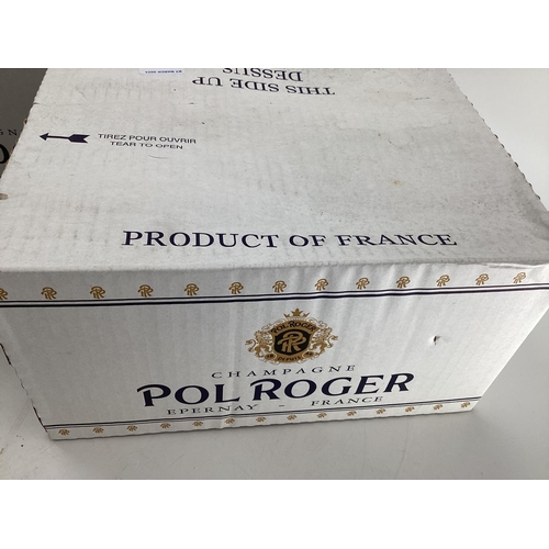 144 - 12 bottles of Pol Roger Brut Reserva Champagne, each 75cl. Circa 2021