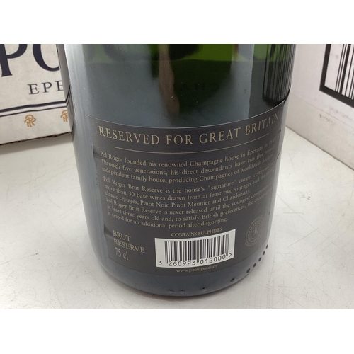 144 - 12 bottles of Pol Roger Brut Reserva Champagne, each 75cl. Circa 2021