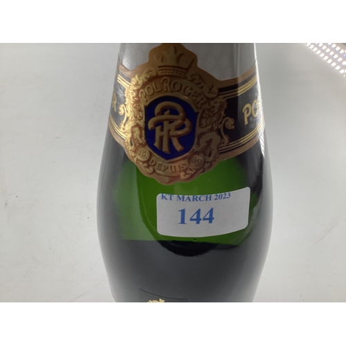 144 - 12 bottles of Pol Roger Brut Reserva Champagne, each 75cl. Circa 2021