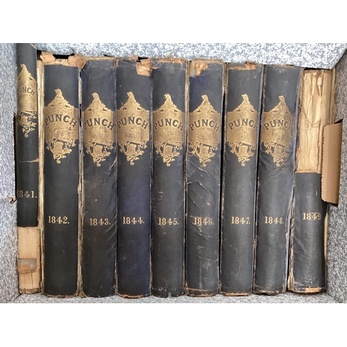 201 - A near complete run of bound Punch magazines approximately 178 bound volumes dating from 1841 to 195... 