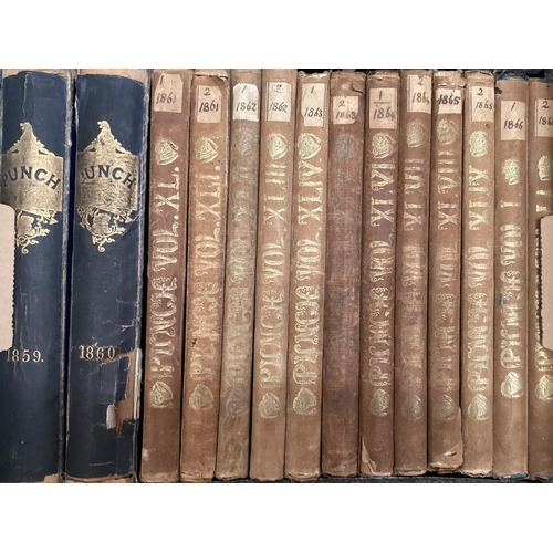 201 - A near complete run of bound Punch magazines approximately 178 bound volumes dating from 1841 to 195... 