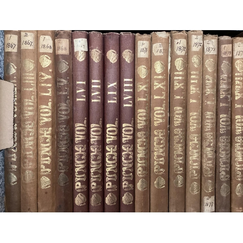 201 - A near complete run of bound Punch magazines approximately 178 bound volumes dating from 1841 to 195... 