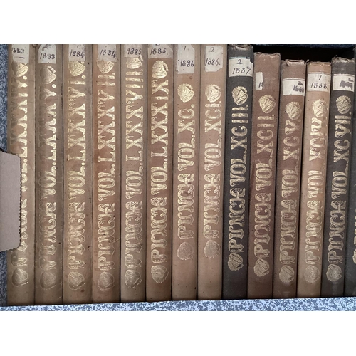 201 - A near complete run of bound Punch magazines approximately 178 bound volumes dating from 1841 to 195... 