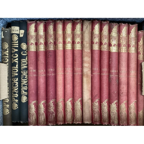 201 - A near complete run of bound Punch magazines approximately 178 bound volumes dating from 1841 to 195... 