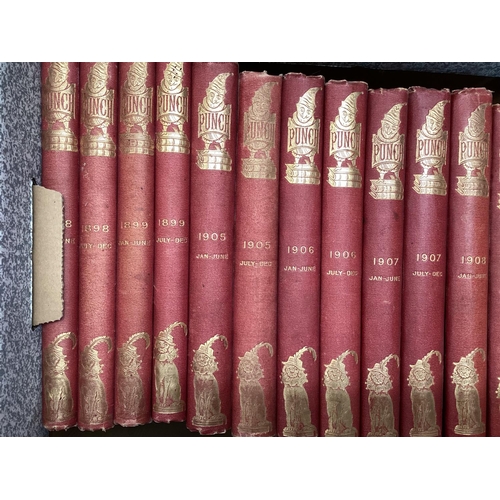 201 - A near complete run of bound Punch magazines approximately 178 bound volumes dating from 1841 to 195... 