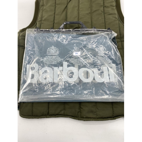 206 - Barbour sleeveless body warmer, size Large, unworn in original Barbour bag