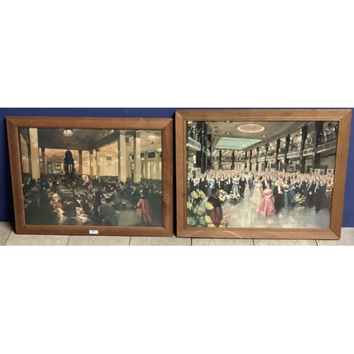 394 - Two limited edition prints, the underwriting room at Lloyds and Lloyd entrance by Terrence Cuneo in ... 