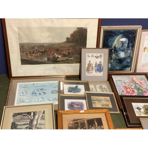 399 - A large collection of vintage pictures and prints, glazed and unglazed, various subjects, mediums an... 