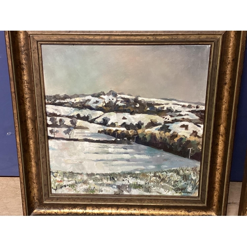 417 - PLEASE NOTE THERE IS NO SEPARATE GILT FRAME WITH THIS LOT. Nick Grimshaw, Oil on canvas, Otmoor, nea... 