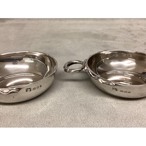 42 - A pair of sterling silver quaichs by D & J Wellby Ltd, London, 1939, 260g approx