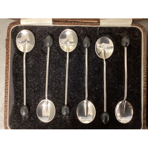 43 - Four boxed sets of sterling silver, tea and coffee spoons, various dates and makers   grams