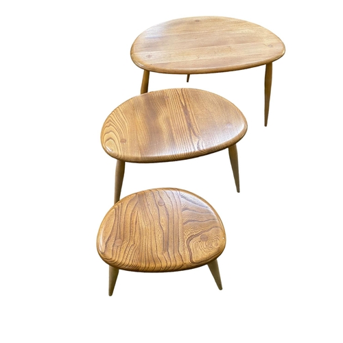 433 - Ercol nest of 3 tables,  