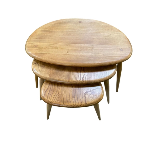 433 - Ercol nest of 3 tables,  