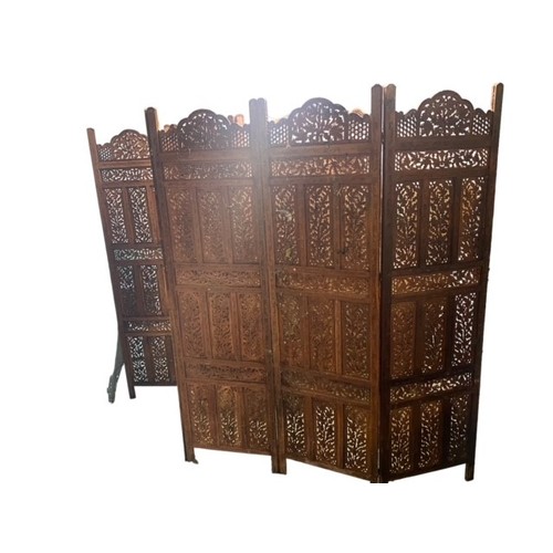 429 - Two carved wooden decorative screens, minor wear, need a clean