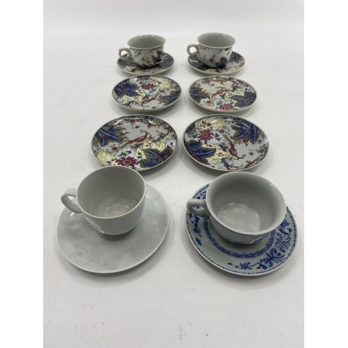 167 - A quantity of hand painted and hand turned Chinese export porcelain old sample stock made by de Gour... 