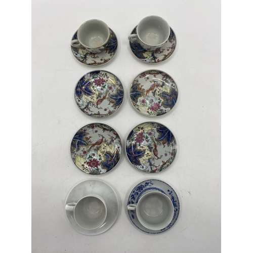 167 - A quantity of hand painted and hand turned Chinese export porcelain old sample stock made by de Gour... 