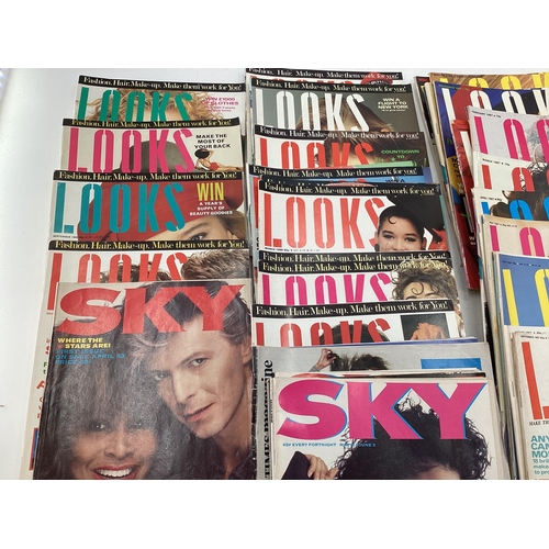 103 - Quantity of magazines to include Sky magazines Including Vol 1 1987; Looks Magazine 1980s;