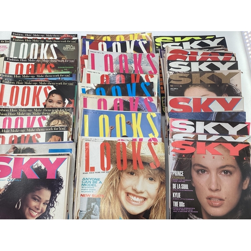 103 - Quantity of magazines to include Sky magazines Including Vol 1 1987; Looks Magazine 1980s;