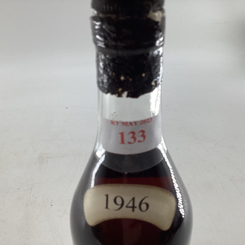 133 - Bottle of 1946 Veiux Bas-Armagnac by Veuve J Goudoulin 40cl.  Vendor states bottle has not been open... 