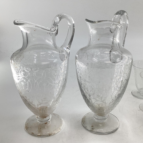 170 - Baccarat, a large collection of matching glassware to include a large bowl, two jugs and other items