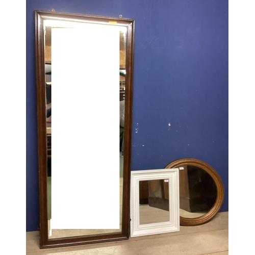 190 - Three general modern wall mirrors, see images