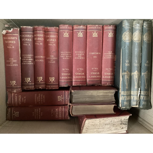 219 - A collection of C19th/C20th books to include Thackery Works Cassells Popular Educator and La Musique... 