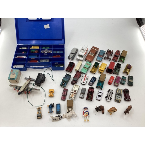 270 - A collection of play worn Dinky and Matchbox Vehicles