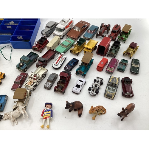 270 - A collection of play worn Dinky and Matchbox Vehicles